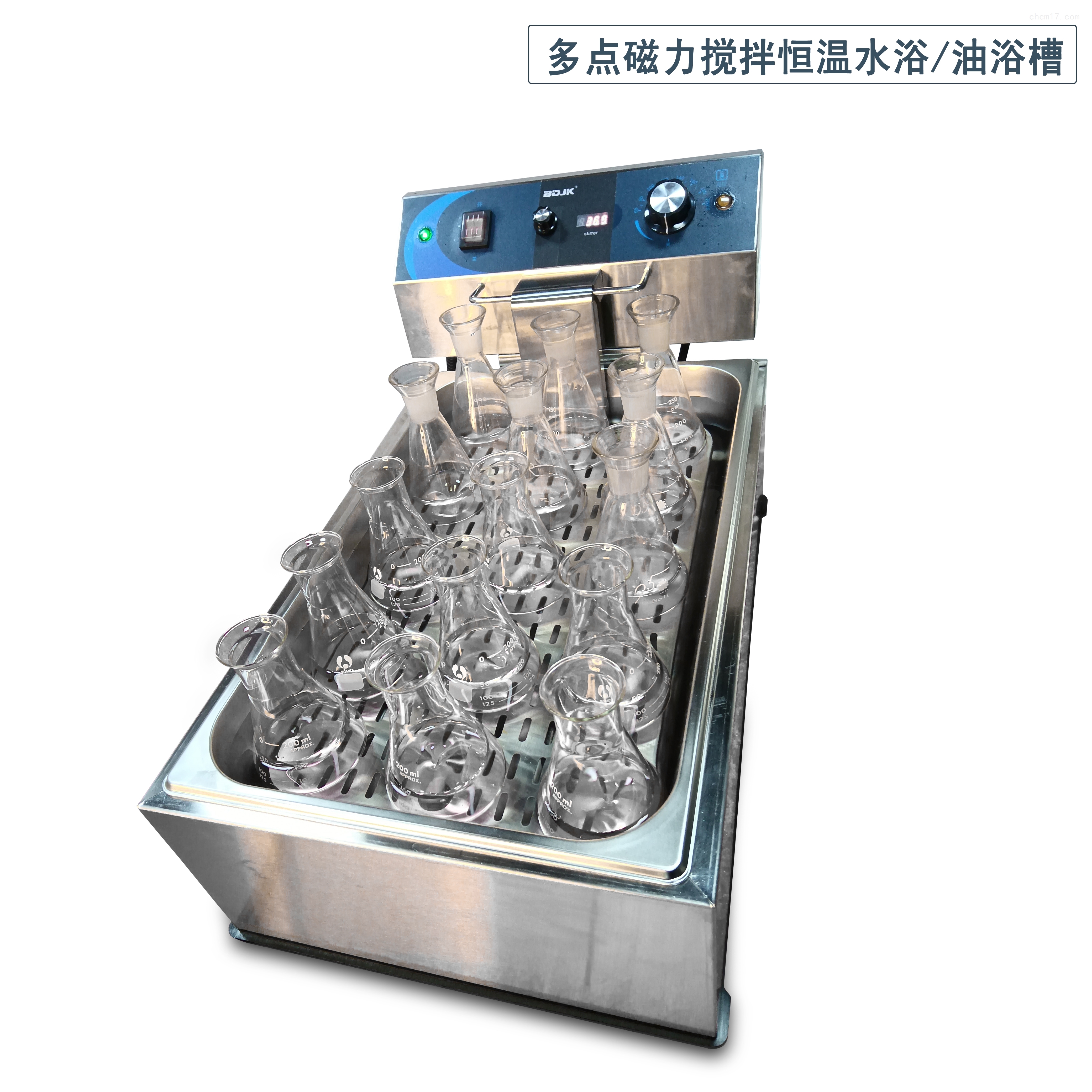 六價(jià)鉻檢測(cè)多點(diǎn)磁力攪拌恒溫水浴/油浴槽